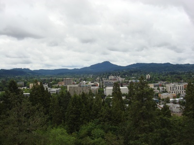 Looking down on Eugene from some random viewpoint
